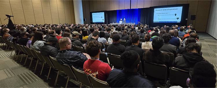 photo from back of room at GDC talk